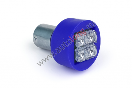 Лампа большой цоколь 4*4SMD 24 V (Синий) Лампа большой цоколь 4*4SMD 24 V (Синий)