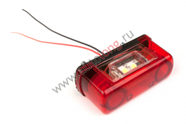 Подсветка номера LED 24V красная 4-светодиодиодная EURO