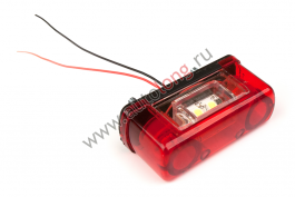 Подсветка номера LED 24V красная 4-светодиодная EURO Подсветка номера LED 24V красная 4-светодиодная EURO
