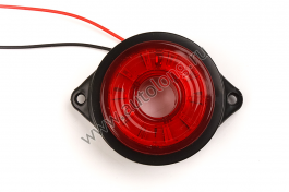 Указатель габаритов LED Красный 24V круглый D-55 мм 10 диодов (Бегущий огонь)