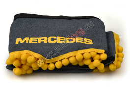 Ламбрекен лобового стекла и угол на грузовик Mercedes Серый с желтым Ламбрекен лобового стекла и угол на грузовик Mercedes Серый с желтым