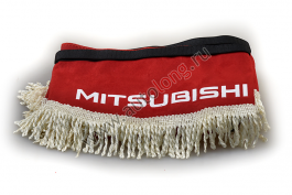 Ламбрекен лобового стекла и угол на грузовики MITSUBISHI (польская ткань) Красный с белым Ламбрекен лобового стекла и угол на грузовики MITSUBISHI (польская ткань) Красный с белым
