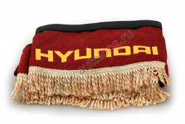 Ламбрекен лобового стекла и угол для HYUNDAI Porter Красный с золотым Ламбрекен лобового стекла и угол для HYUNDAI Porter Красный с золотым