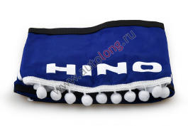 Ламбрекен лобового стекла и угол HINO (польская ткань) Синий с белым Ламбрекен лобового стекла и угол HINO (польская ткань) Синий с белым
