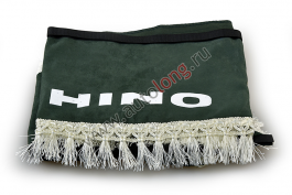 Ламбрекен лобового стекла и угол HINO (польская ткань) Зеленый с белым Ламбрекен лобового стекла и угол HINO (польская ткань) Зеленый с белым