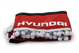 Ламбрекен лобового стекла и угол на грузовики HYUNDAI Porter (польская ткань) Красный с белым Ламбрекен лобового стекла и угол на грузовики HYUNDAI Porter (польская ткань) Красный с белым
