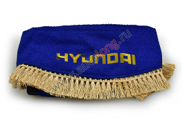 Ламбрекен лобового стекла и угол для грузовика HYUNDAI Porter Синий с золотым Ламбрекен лобового стекла и угол для грузовика HYUNDAI Porter Синий с золотым