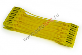 Пломба пластиковая, номерная, 255 мм, Желтая REXANT (50 шт.) Пломба пластиковая, номерная, 255 мм, Желтая REXANT (50 шт.)
