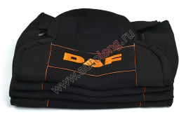 Чехол-сиденья DAF XF105 (Super Space Cab) (2 ремня) Черный