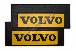 Брызговики светоотражающие узкие (резина) на грузовики VOLVO (Желтая основа) 660*270
