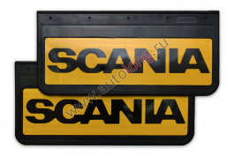 Брызговики передние светоотражающие (из резины) SCANIA (Желтая основа) 520х250 Брызговики передние светоотражающие (из резины) SCANIA (Желтая основа) 520х250