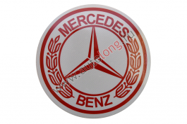 Наклейка светоотражающая MERCEDES круг, Красный Наклейка светоотражающая MERCEDES круг, Красный