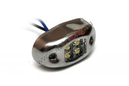 Габарит светодиодный 4 LED 24в металл (белый широкий)