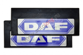 Брызговики узкие светоотражающие DAF Ромб Синий (резина) комплект 660х270