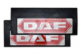 Брызговики узкие светоотражающие (резина) DAF Ромб Красный комплект 660х270