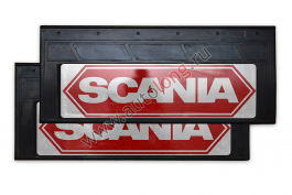 Брызговики узкие светоотражающие (резина) SCANIA (Ромб, Красные) комплект 660х270 Брызговики узкие светоотражающие (резина) SCANIA (Ромб, Красные) комплект 660х270
