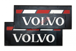 Брызговики узкие (из резины) на грузовики VOLVO (Красно-белые) комплект 660*270