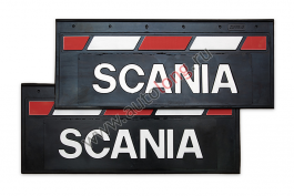Брызговики узкие 660*270 SCANIA Красно-белые (резина) комплект Брызговики узкие 660*270 SCANIA Красно-белые (резина) комплект