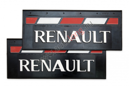 Брызговики узкие 660*270 (из резины) на грузовики Renault (Красно-белые) комплект Брызговики узкие 660*270 (из резины) на грузовики Renault (Красно-белые) комплект