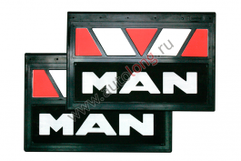 Брызговики грузовые MAN (Красно-белые) комплект 600*400 Брызговики грузовые MAN (Красно-белые) комплект 600*400