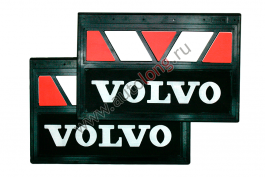 Брызговики для грузовиков VOLVO (Красно-белые) комплект 600х400