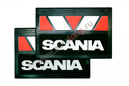 Брызговики SCANIA (Красно-белые) комплект 600*400 Брызговики SCANIA (Красно-белые) комплект 600*400