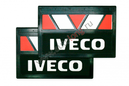 Брызговики IVECO (Красно-белые) комплект 600*400