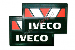 Брызговики IVECO (Красно-белые) комплект 600*400 Брызговики IVECO (Красно-белые) комплект 600*400