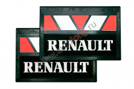 Брызговики грузовые RENAULT (Красно-белые) комплект 600х400