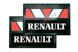 Брызговики грузовые RENAULT (Красно-белые) комплект 600х400 Брызговики грузовые RENAULT (Красно-белые) комплект 600х400