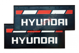 Брызговики узкие 660*270 (из резины) HYUNDAI (Красно-белые) комплект Брызговики узкие 660*270 (из резины) HYUNDAI (Красно-белые) комплект
