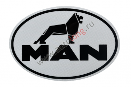 Наклейка светоотражающая MAN (черная) Наклейка светоотражающая MAN (черная)