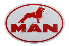 Наклейка светоотражающая MAN красная Наклейка светоотражающая MAN красная