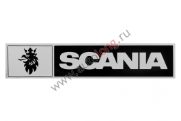 Наклейка светоотражающая SCANIA эмблема, Левый, Полоски, Черный Наклейка светоотражающая SCANIA эмблема, Левый, Полоски, Черный