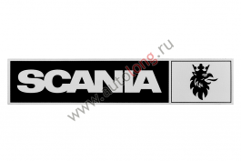 Наклейка светоотражающая SCANIA эмблема, Правый, Полоски, Черный