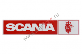 Наклейка светоотражающая SCANIA эмблема, Правый, Полоски, Красный