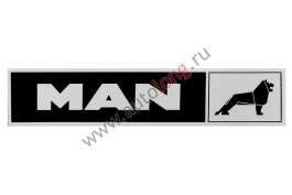 Наклейка светоотражающая MAN эмблема, Правый, Полоски, Черный (407*86mm)
