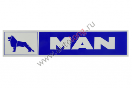 Наклейка светоотражающая MAN эмблема, Левый, Полоски, Синий (407*86mm)